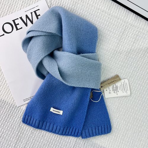 100%澳洲羊毛针织围巾女