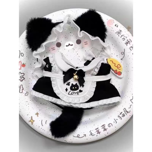 猫咪小女仆10cm娃衣棉花娃娃可爱公主裙替换装自嘲熊海星体正常体