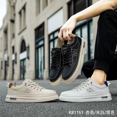 KFT脚王专柜男鞋2026新款秋季韩版透气舒适百搭时尚小白鞋潮板鞋