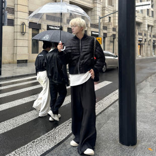 保暖棉服 AW加厚棉服暗黑武士涂层重工重磅外套短款 Desaturate