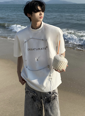 Desaturate24SS小众原创先锋先行可调节短袖T恤男上衣