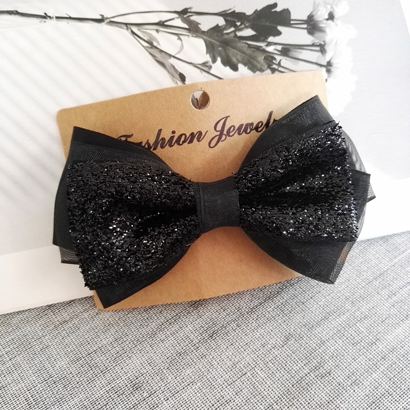 优雅淑女布艺蝴蝶结发夹百搭头饰