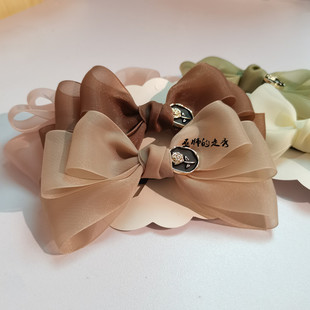 发夹后脑勺女高级感简约蝴蝶结发卡发量多弹簧夹马尾夹半扎发顶夹