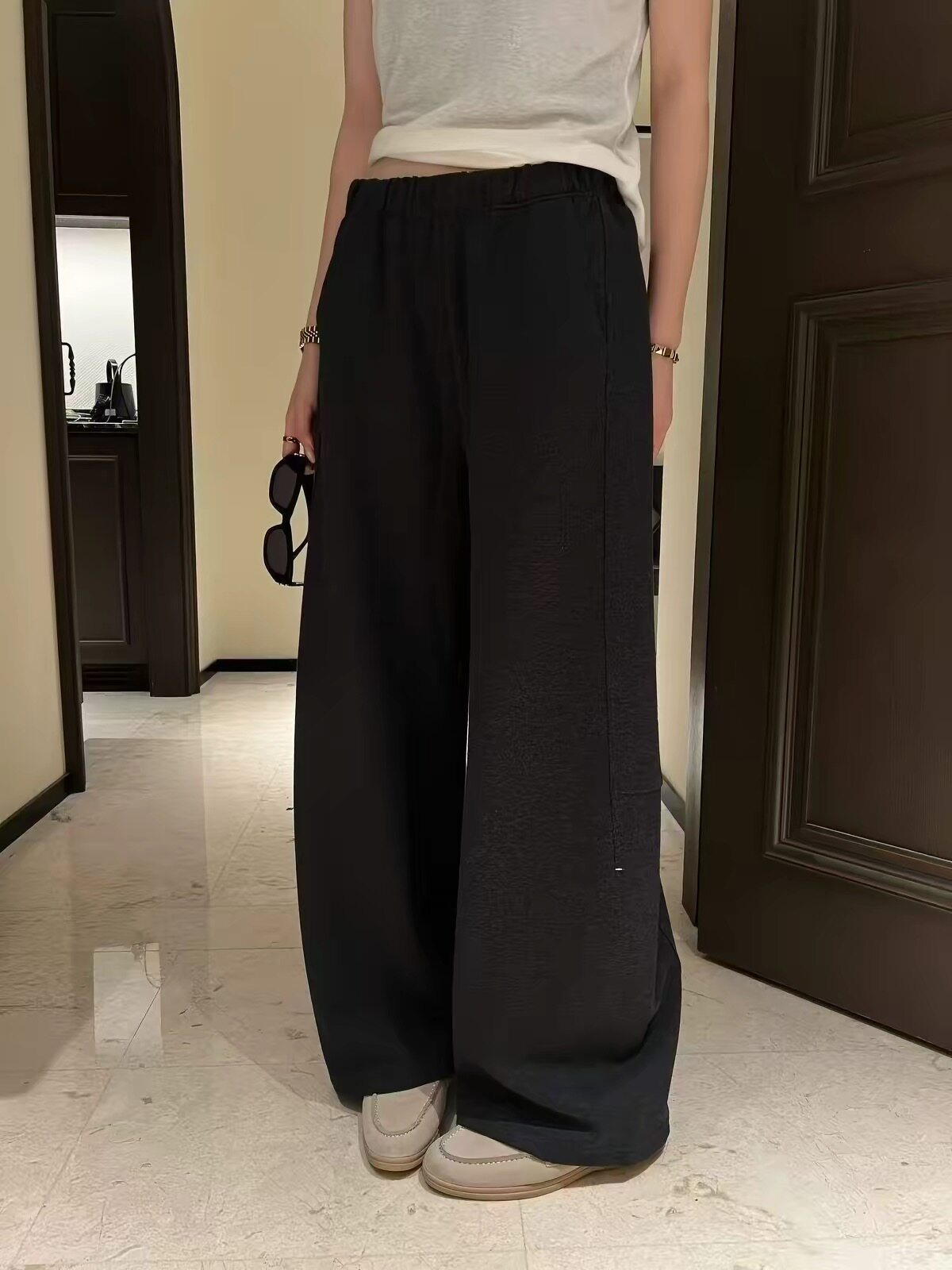 2026秋季新款韩系高腰显瘦直筒休闲裤百搭复古风阔腿裤女