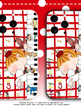 COCO酱周边手机壳适用苹果17promax小米15液态硅胶oppo红米vivo荣耀保护套华为pura70可爱卡通少女心红色格子