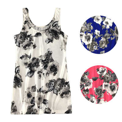 日本泼墨晕染印花吊带背心