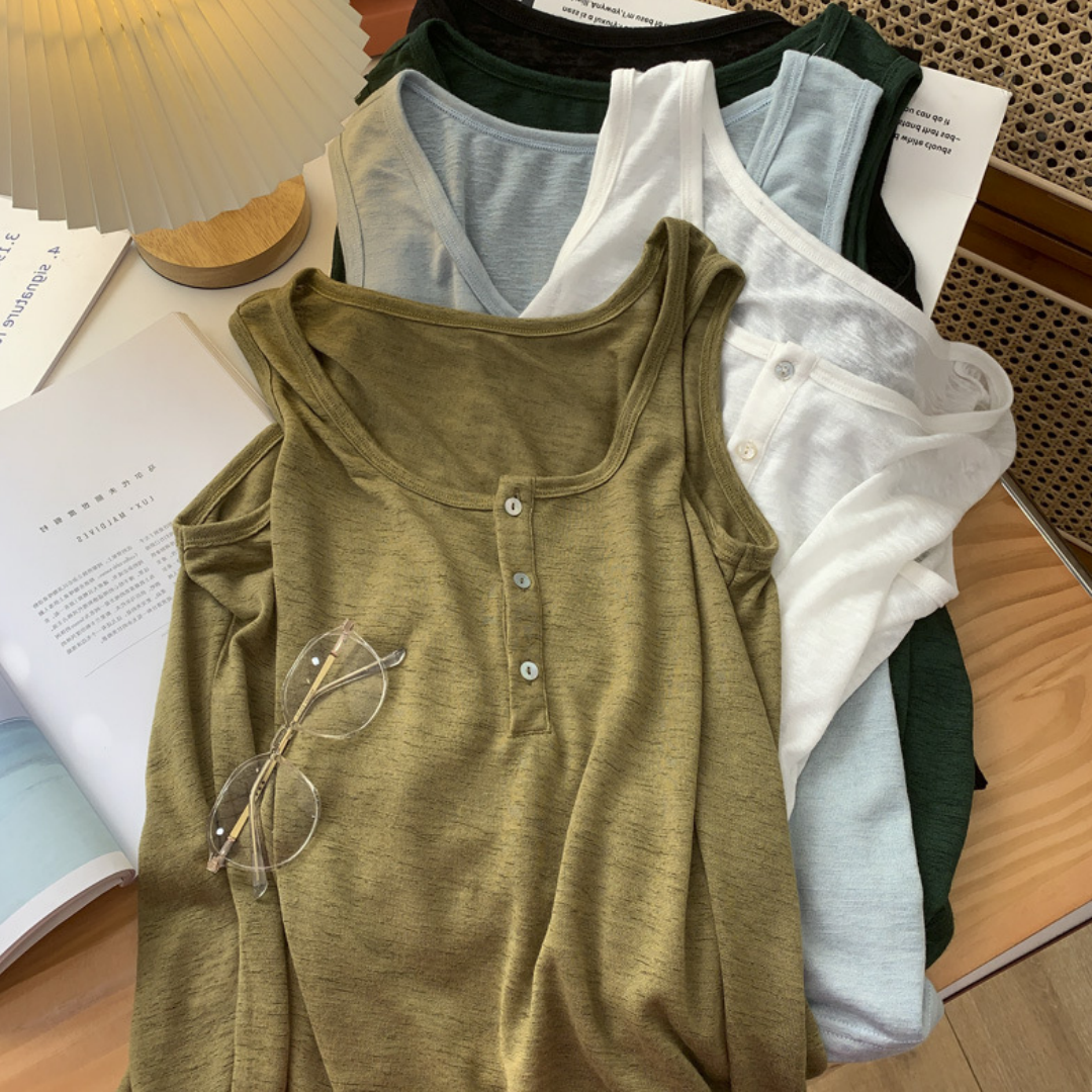 夏日bi备  透气吸汗 清爽竹节棉哺乳喂奶百搭显瘦遮副乳背心吊带