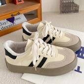 女脚宽脚胖德训鞋 春季 43港风ins加棉保暖二棉鞋 大码 休闲女款