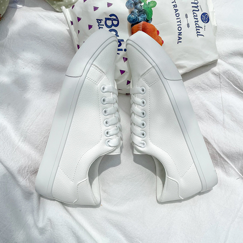 小白单鞋42透气平底百搭潮