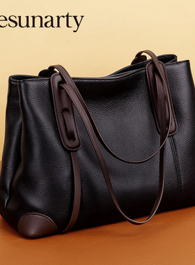 真皮女式托特包2026新款时尚高级感大容量女士单肩包大包包秋冬季