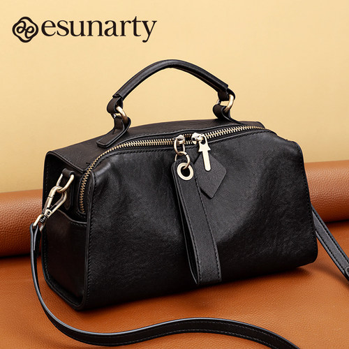 真皮女士手提包包2026新款大容量斜挎包头层牛皮通勤女款波士顿包
