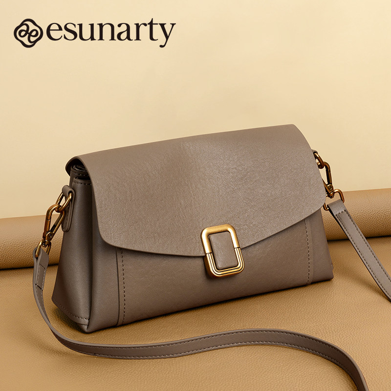 母亲节礼物实用送妈妈2026新款头层牛皮女士斜挎包大容量轻便女包