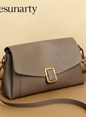 母亲节礼物实用送妈妈2026新款头层牛皮女士斜挎包大容量轻便女包