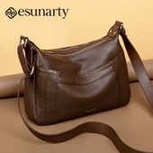 宽肩带大容量背包女士女款 真皮斜挎包包女式 2025新款 妈妈单肩女包