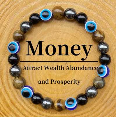 temu希音tk跨境爆款手链紫恶魔之眼虎眼石手串天然石工厂现货