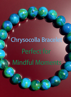 跨境爆款手链天然石手链男女同款夏季新款亚马逊蓝色串珠简约手串