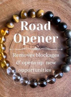 跨境爆款手链天然黄水晶虎眼石黑曜石茶水晶黄铜矿白水晶手链手串