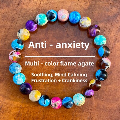 temu希音TK跨境爆款波西米亚天然石手镯多巴胺手串珠手链欧美热销