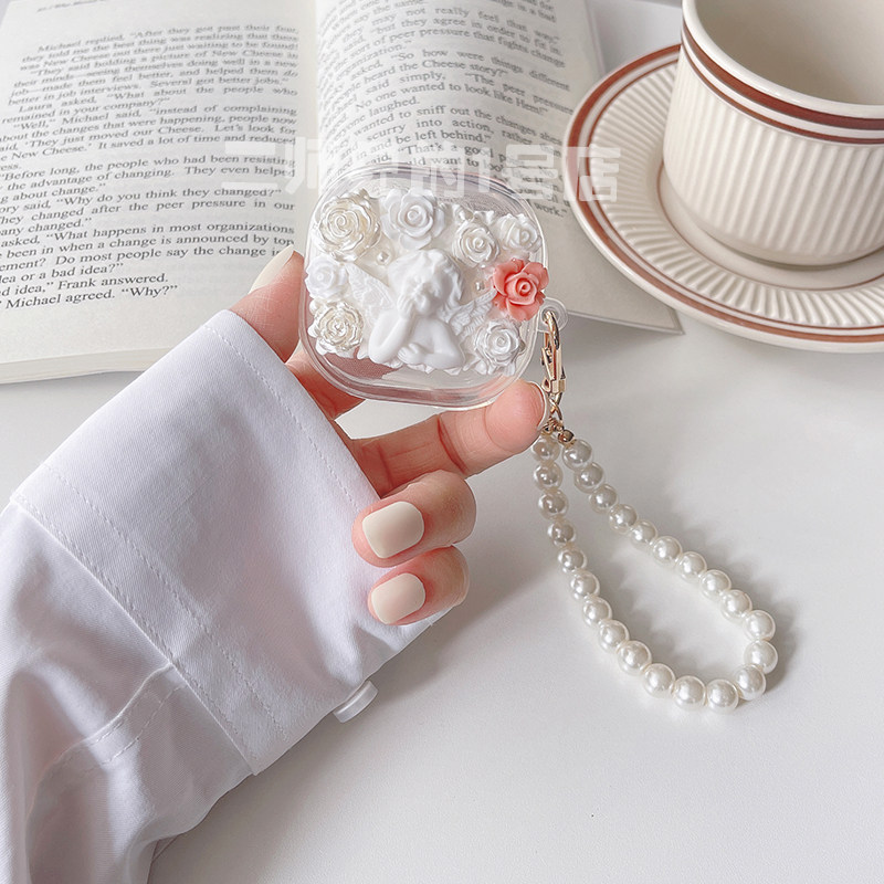 适用SoundPEATS/泥炭TrueAir2+无线蓝牙耳机保护套透明可爱软壳套