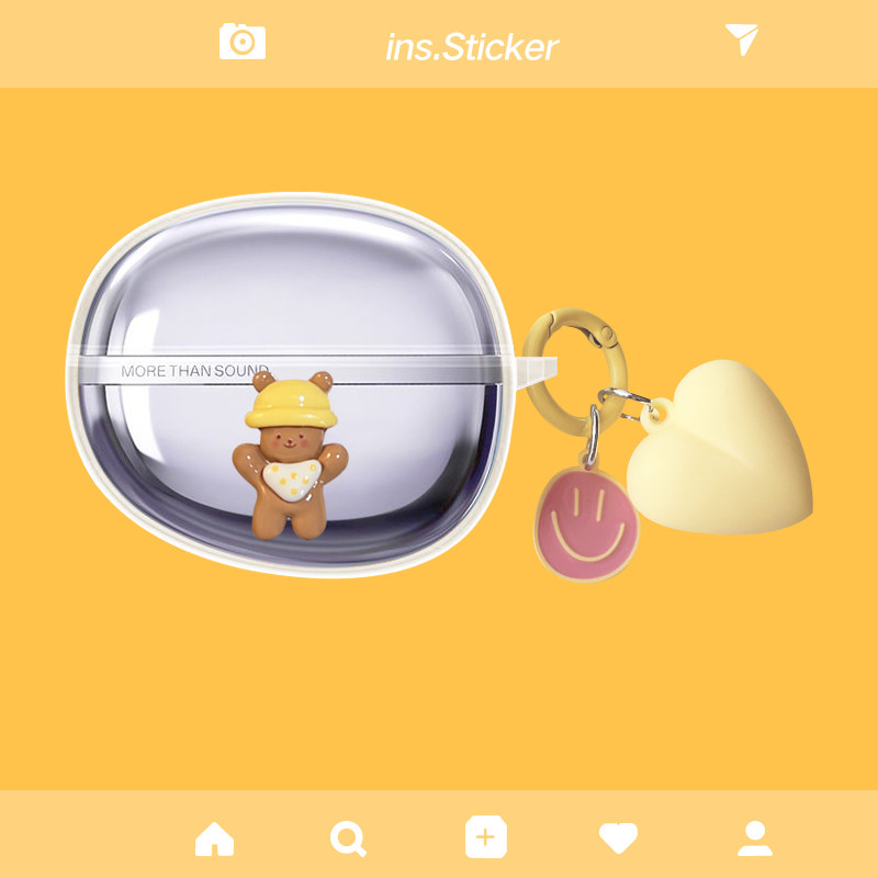 适用于漫步者花再Auro Clip耳夹式蓝牙耳机保护套耳夹式auroclip耳机保护壳透明可爱卡通防摔软壳套