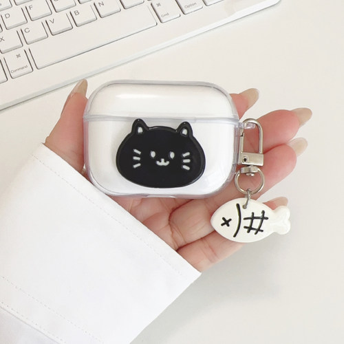 适用SoundPEATS泥炭Air3 Deluxe HS耳机壳uu夹保护套Capsule3Pro透明TrueAir2+卡通cc夹pro可爱air4pro软壳套