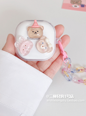 适用于SoundPEATS 泥炭TrueAir2+耳机保护套透明可爱卡通女软壳套