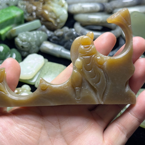 和田玉糖玉笔架