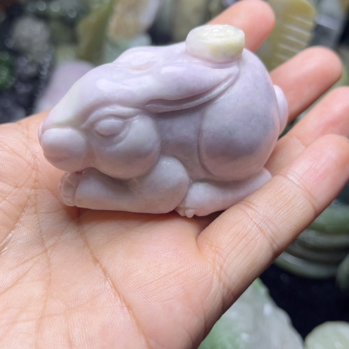 粉色招财兔手把