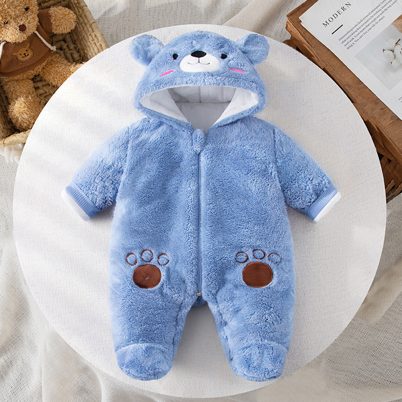 包脚连帽,婴儿冬季厚款连体衣