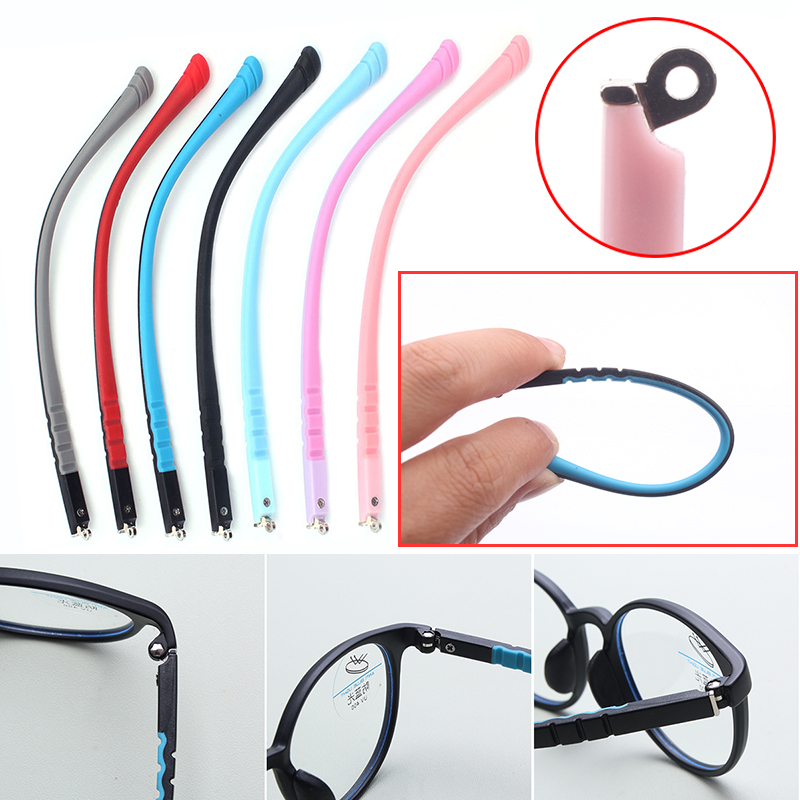 学生儿童眼镜腿硅胶金属单凸牙1