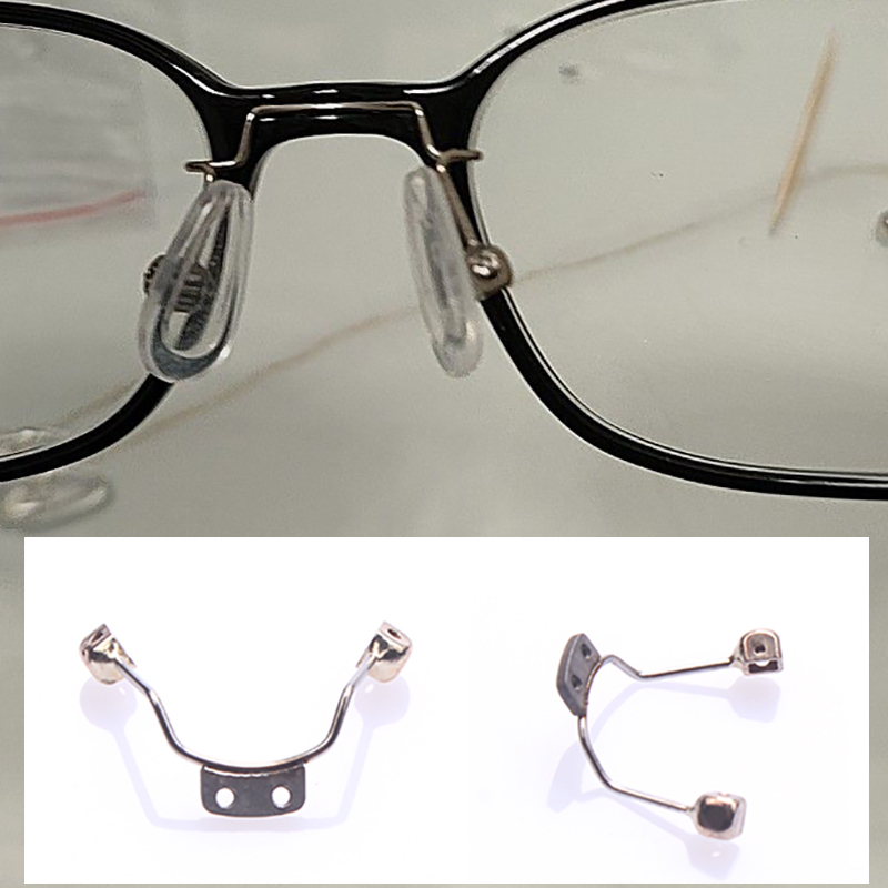 儿童眼镜鼻托金属支架双孔螺丝托