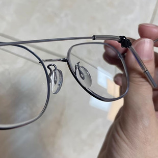 直插式 托叶PVC软胶近视眼镜透明防滑鼻垫配件 眼镜鼻托金属嵌入式