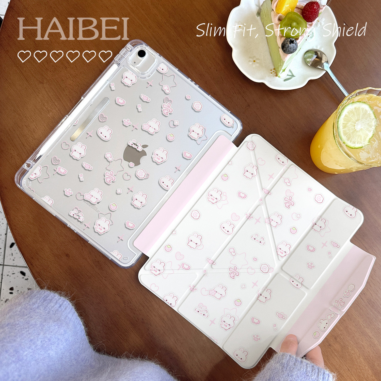 Y型带笔槽亚克力适用苹果平板壳