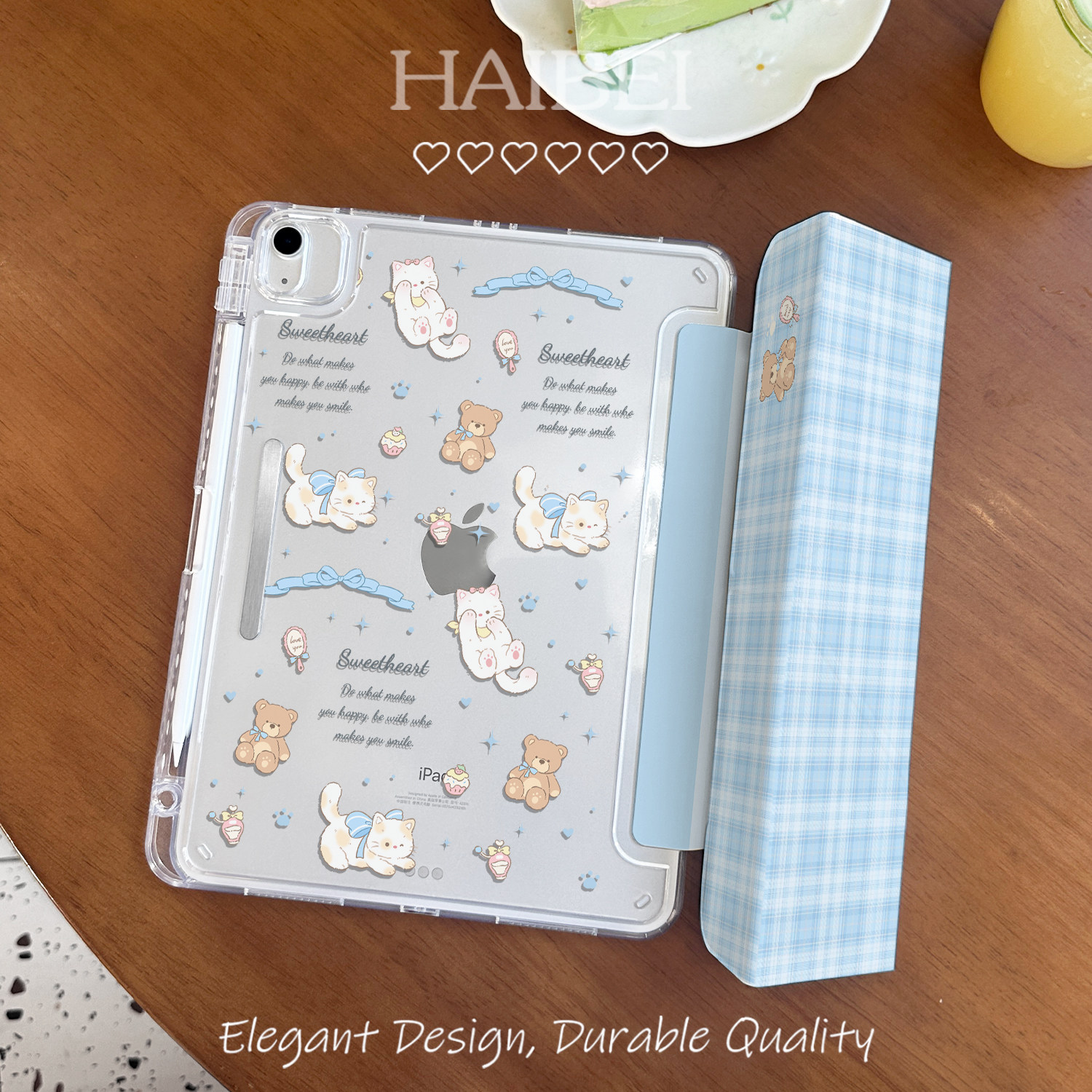 Y型带笔槽亚克力适用苹果平板壳