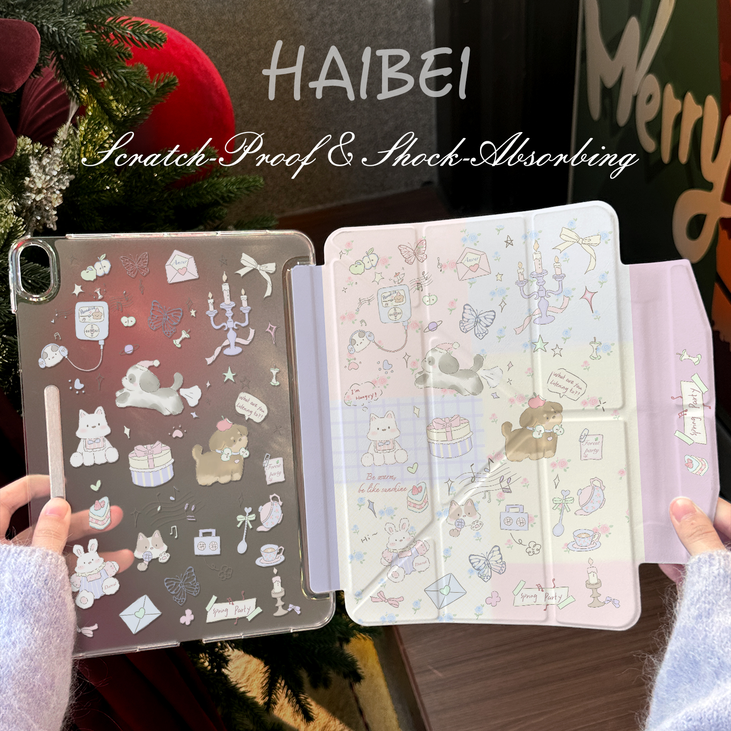 笔袋式超轻薄磨砂iPad平板壳防弯