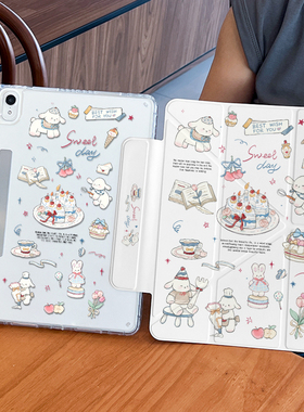 磁吸可拆分搭扣Y型亚克力适用华为平板保护套matepadpro11保护壳2024新款Air12/11.5s拆卸pro12.2蛋糕小羊