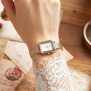 正品聚利时手表女新款小方糖女表精致小巧高级感气质石英女士腕表