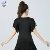 Новые эластичные сетчатые топы для современных танцев, бальные танцы, одежда для латинских танцев, костюмы для выступлений на сцене