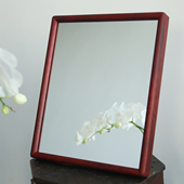 挂墙台式 踏雪寻梅梳妆镜 红花梨实木中古风桌面复古中式 化妆镜子