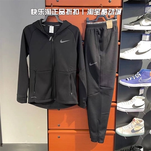 NIKE耐克运动套装 010 男2022健身加绒外套跑步训练保暖夹克DD2125