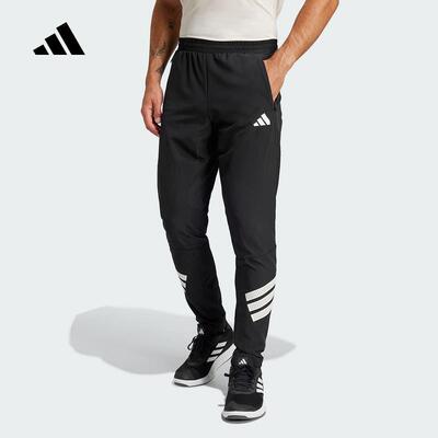 adidas阿迪达斯运动裤男2025夏季梭织运动训练透气速干长裤JC5230