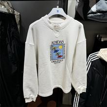 Adidas阿迪达斯三叶草卫衣男子2024冬季休闲运动圆领套头衫IX6745