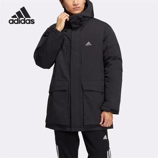 Adidas 阿迪达斯羽绒服男子运动休闲服户外连帽棉服HN2096 HN2100