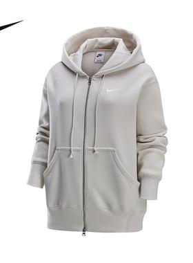 Nike耐克外套女2024秋季新款连帽运动加绒连帽保暖夹克DQ5759-104