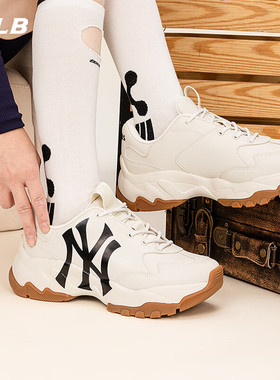 MLB男女鞋情侣新款老爹鞋运动鞋厚底小白鞋休闲鞋3ASHC104N-50BGL