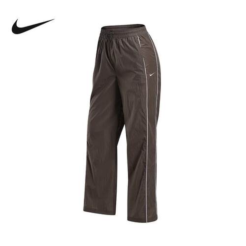 NIKE耐克运动裤女子2024冬季新款梭织休闲直筒宽松长裤FV7656-004