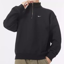 nike耐克卫衣男子2024新款加绒运动休闲服半拉链立领套头衫DQ5210