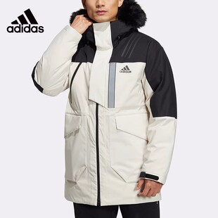 Adidas/阿迪达斯羽绒服男女连帽工装保暖外套棉服 HR5231 HR5232