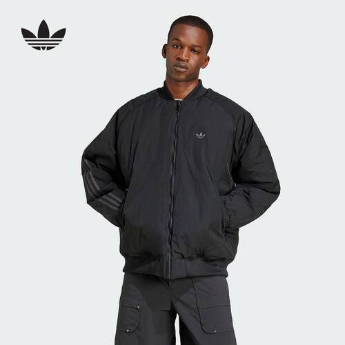 阿迪达斯三叶草外套男2025春季新款短款棒球服运动棉服外套JC7546