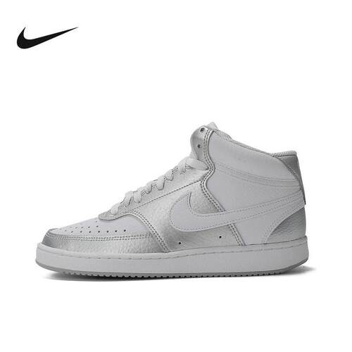 耐克女鞋2024冬季NIKE COURT VISION MID中帮休闲板鞋 CD5436-108
